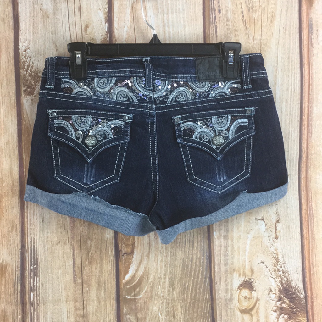 Soundgirl Cuffed Denim Short Size 9